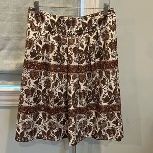 Banana Republic silk pleated midi skirt, size 4